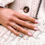 Carica l'immagine nel visualizzatore di Gallery, Smalto adesivo color rosa chiaro e celeste